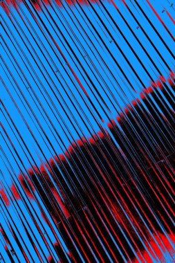 Kırmızı ve mavi renkli grungy duvar, desenli arka plan