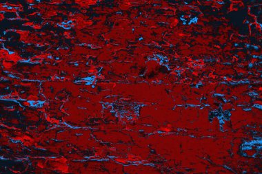 Kırmızı ve mavi renkli grungy duvar, desenli arka plan