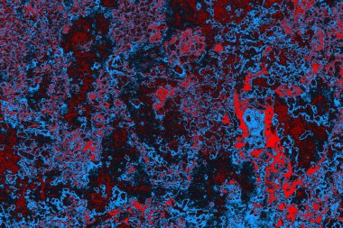 Kırmızı ve mavi renkli grungy duvar, desenli arka plan