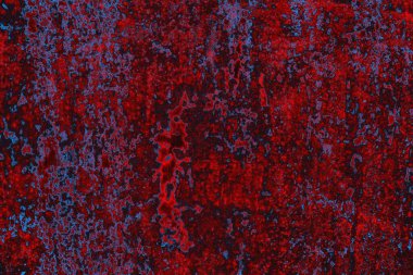 Kırmızı ve mavi renkli grungy duvar, desenli arka plan