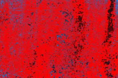 Kırmızı ve mavi renkli grungy duvar, desenli arka plan