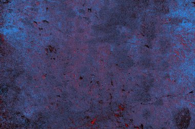 Kırmızı ve mavi renkli grungy duvar, desenli arka plan