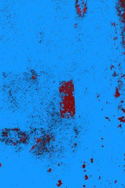 Kırmızı ve mavi renkli grungy duvar, desenli arka plan