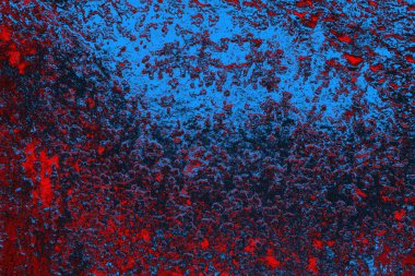 Kırmızı ve mavi renkli grungy duvar, desenli arka plan