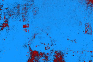 Kırmızı ve mavi renkli grungy duvar, desenli arka plan