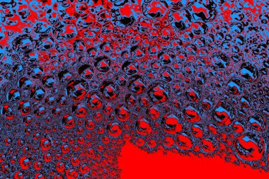 Kırmızı ve mavi renkli grungy duvar, desenli arka plan