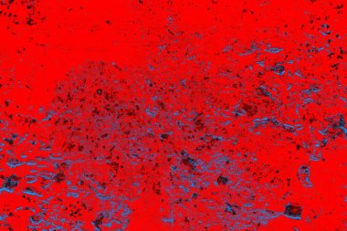 Kırmızı ve mavi renkli grungy duvar, desenli arka plan