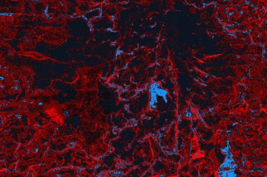 Kırmızı ve mavi renkli grungy duvar, desenli arka plan