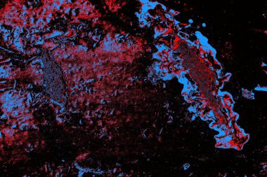 Kırmızı ve mavi renkli grungy duvar, desenli arka plan