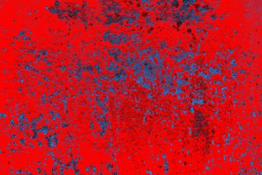Kırmızı ve mavi renkli grungy duvar, desenli arka plan