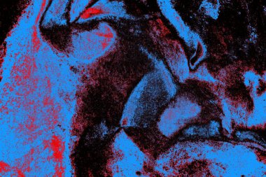 Kırmızı ve mavi renkli grungy duvar, desenli arka plan