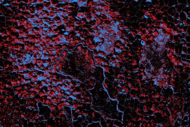 Kırmızı ve mavi renkli grungy duvar, desenli arka plan