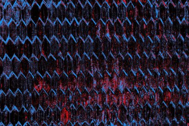 Kırmızı ve mavi renkli grungy duvar, desenli arka plan