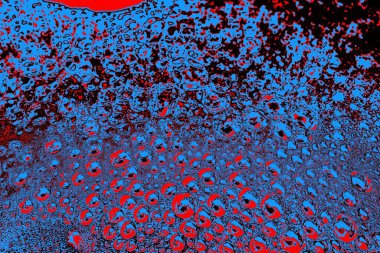 Kırmızı ve mavi renkli grungy duvar, desenli arka plan