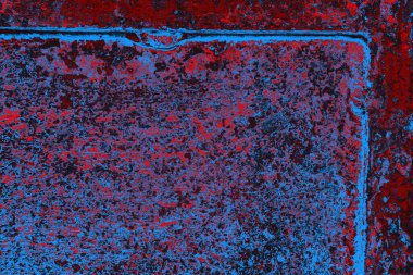 Kırmızı ve mavi renkli grungy duvar, desenli arka plan