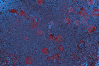 Kırmızı ve mavi renkli grungy duvar, desenli arka plan