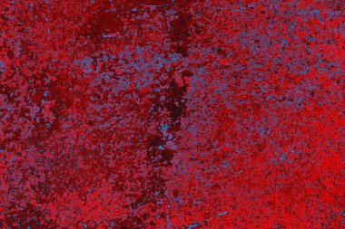 Kırmızı ve mavi renkli grungy duvar, desenli arka plan