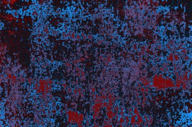 Kırmızı ve mavi renkli grungy duvar, desenli arka plan