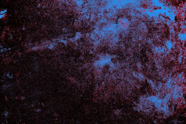 Kırmızı ve mavi renkli grungy duvar, desenli arka plan