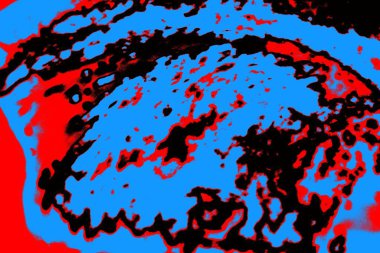 Kırmızı ve mavi renkli grungy duvar, desenli arka plan