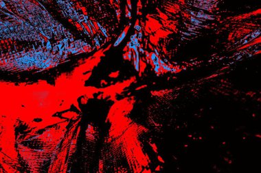 Kırışık kırmızı polietilen film dokusu