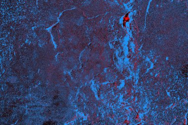 Kırmızı ve mavi renkli grungy duvar, desenli arka plan