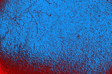 Kırmızı ve mavi renkli grungy duvar, desenli arka plan