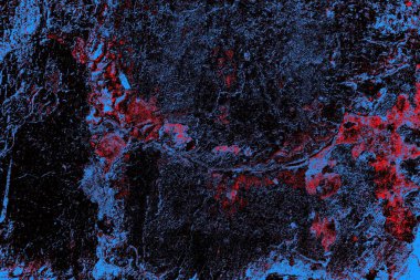 Kırmızı ve mavi renkli grungy duvar, desenli arka plan