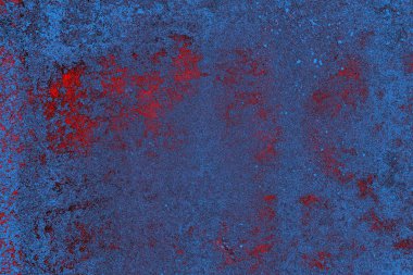 Kırmızı ve mavi renkli grungy duvar, desenli arka plan