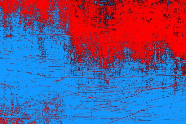 Kırmızı ve mavi renkli grungy duvar, desenli arka plan