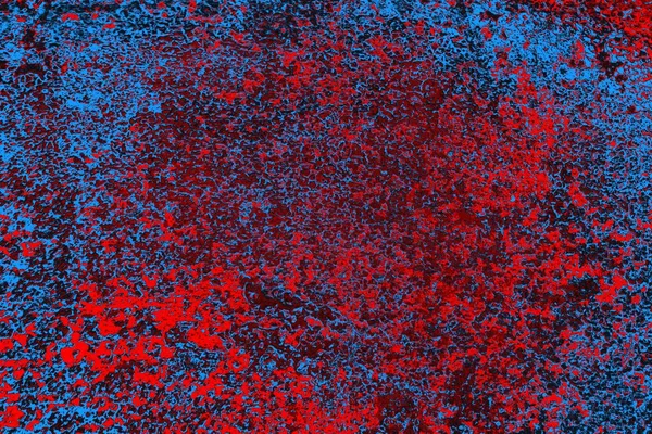 Kırmızı ve mavi renkli grungy duvar, desenli arka plan