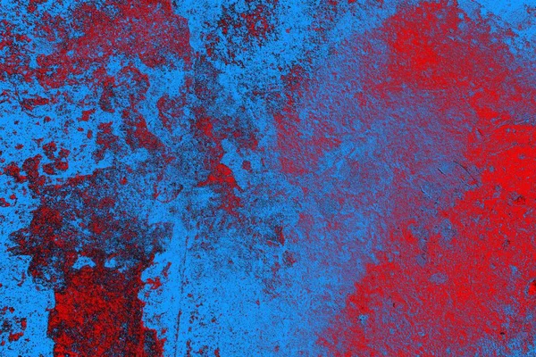 Crimson Rood Blauw Gekleurde Grungy Muur Getextureerde Achtergrond — Stockfoto