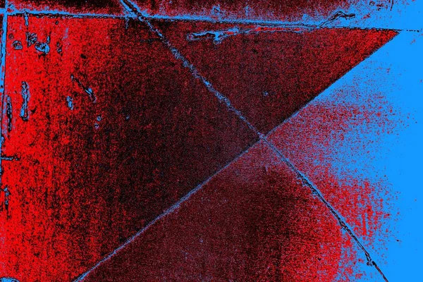 Kırmızı ve mavi renkli grungy duvar, desenli arka plan