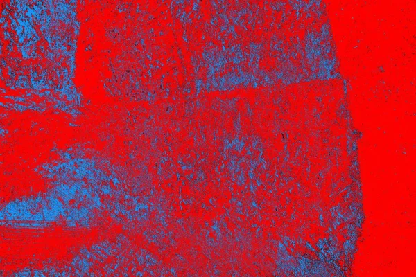 Kırmızı ve mavi renkli grungy duvar, desenli arka plan