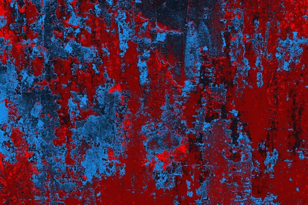 Cremisi Rosso Blu Muro Grungy Colorato Sfondo Strutturato — Foto Stock