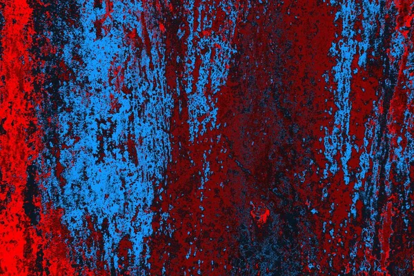 Vermelho Carmesim Azul Colorido Parede Grungy Fundo Texturizado — Fotografia de Stock