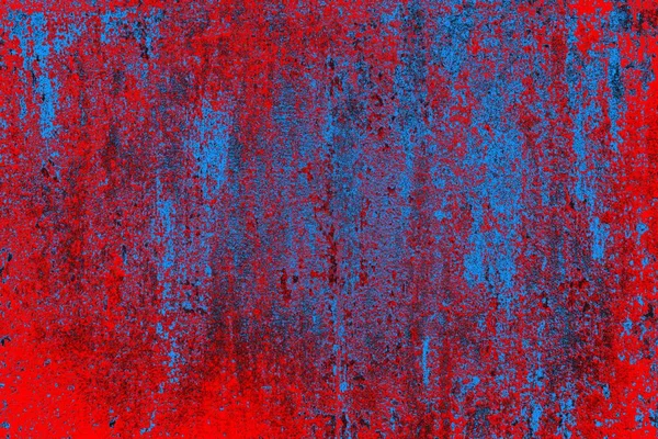 Kırmızı ve mavi renkli grungy duvar, desenli arka plan