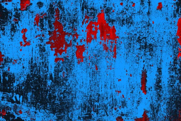 Cremisi Rosso Blu Muro Grungy Colorato Sfondo Strutturato — Foto Stock