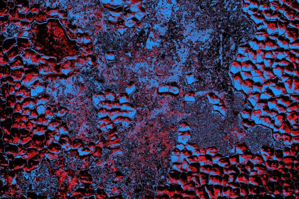 Kırmızı ve mavi renkli grungy duvar, desenli arka plan
