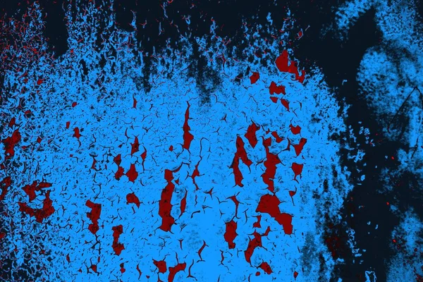 Kırmızı ve mavi renkli grungy duvar, desenli arka plan