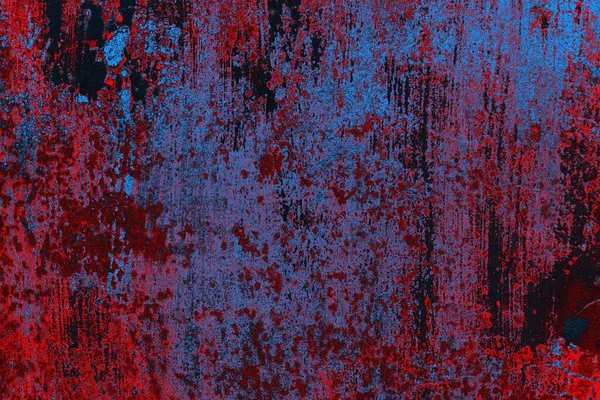 Crimson Red Blue Colored Grungy Wall Textured Background — Stock Photo, Image