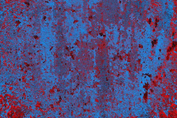 Crimson Rot Und Blau Gefärbte Grungy Wand Strukturierten Hintergrund — Stockfoto