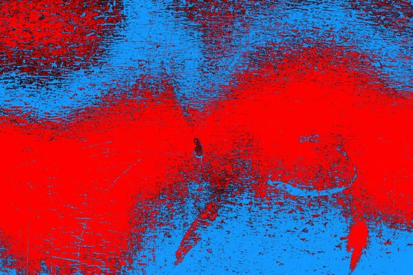 Kırmızı ve mavi renkli grungy duvar, desenli arka plan