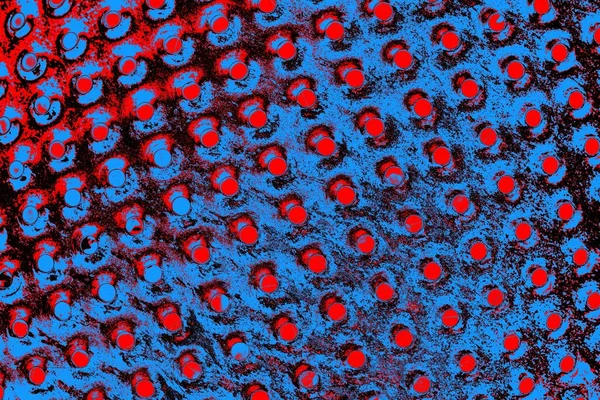 Kırmızı ve mavi renkli grungy duvar, desenli arka plan