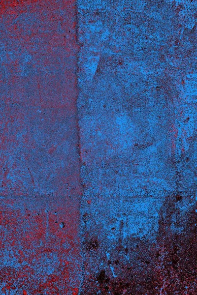 Crimson Rood Blauw Gekleurde Grungy Muur Getextureerde Achtergrond — Stockfoto