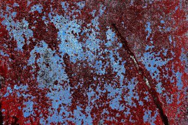 Dökülen boya paslı metal dokusu