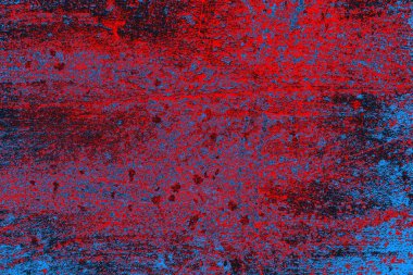 Kırmızı ve mavi renkli grunge duvar dokusu arkaplanı