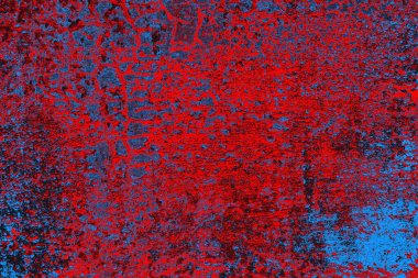 Kırmızı ve mavi renkli grunge duvar dokusu arkaplanı