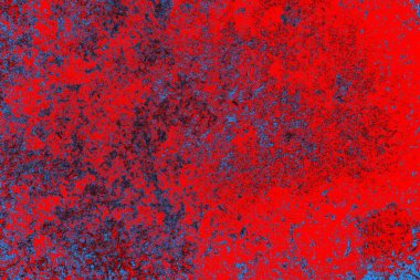 Neon kırmızı ve mavi renkli grunge duvar dokusu arkaplanı