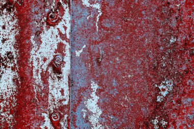 Dökülen boya paslı metal dokusu